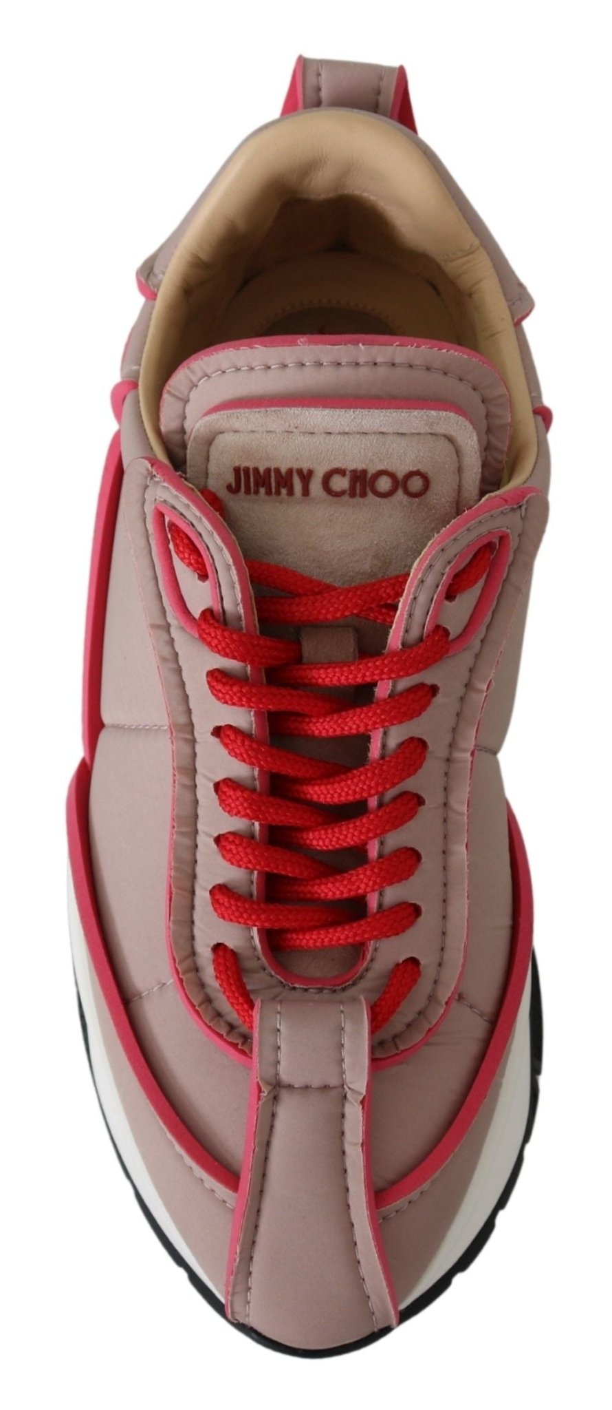 Ballet Pink and Red Raine Sneakers - TIZZIL