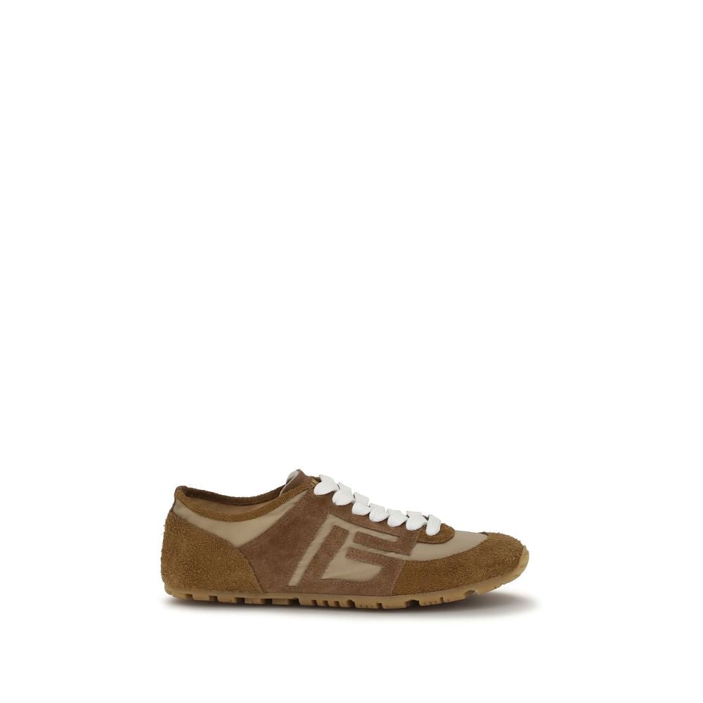 Beige Calf Leather Bos Taurus Athletic Sneakers - TIZZIL