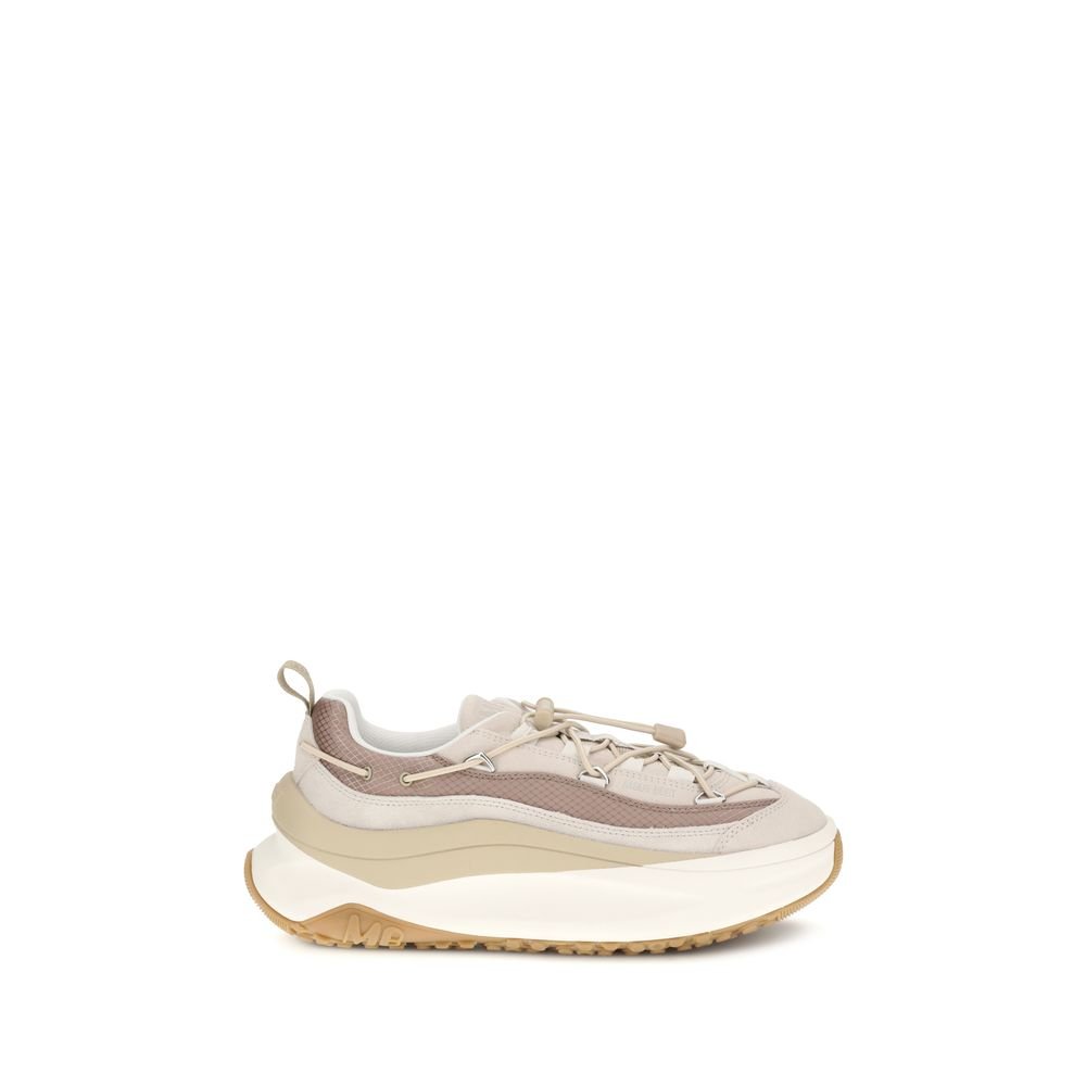 Beige Calf Leather Bos Taurus Athletic Sneakers - TIZZIL