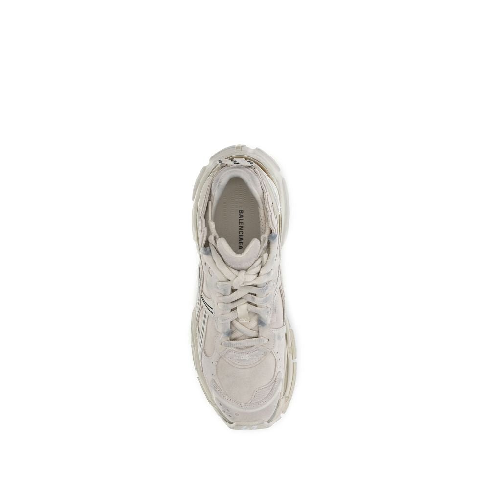 Beige Calf Leather Bos Taurus Athletic Sneakers - TIZZIL