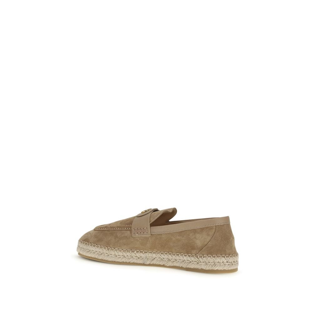 Beige Calf Leather Bos Taurus Espadrilles - TIZZIL