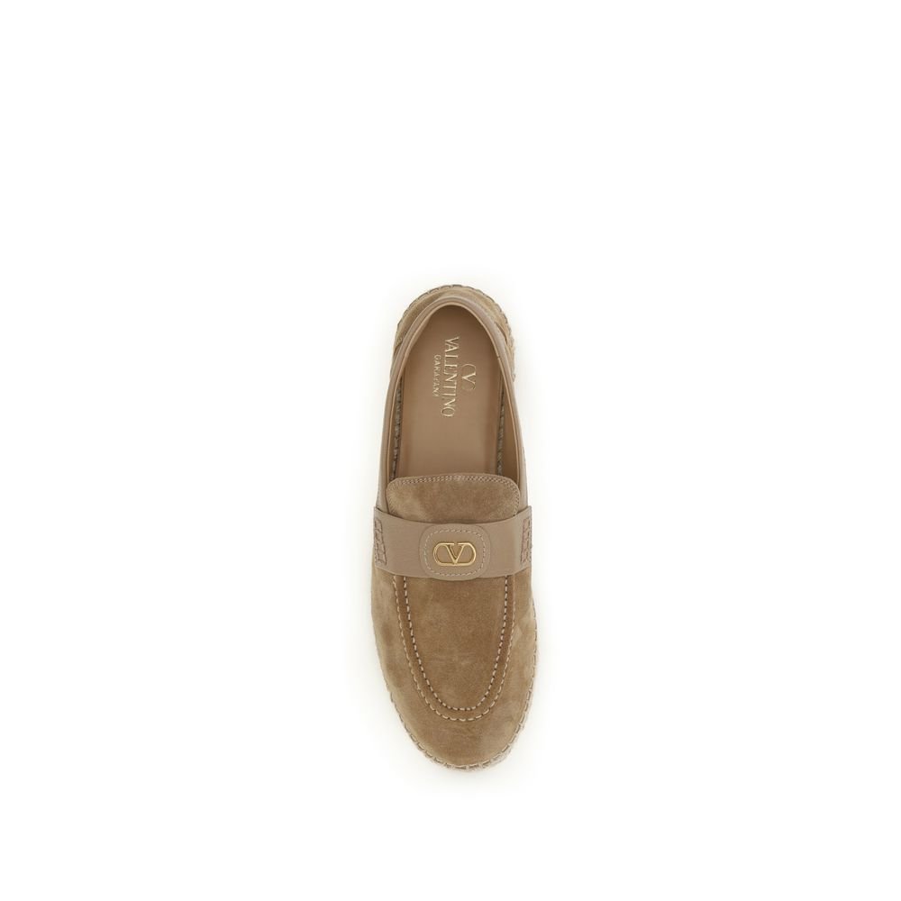 Beige Calf Leather Bos Taurus Espadrilles - TIZZIL