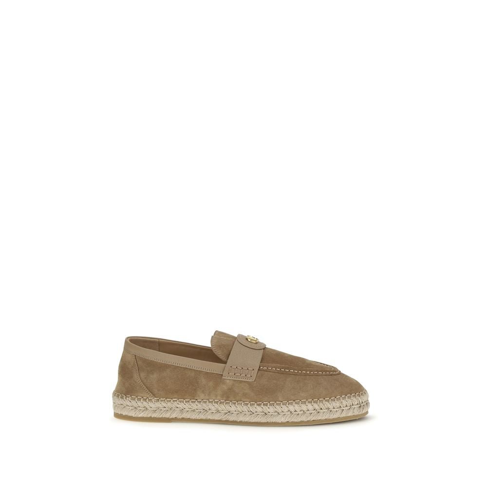 Beige Calf Leather Bos Taurus Espadrilles - TIZZIL