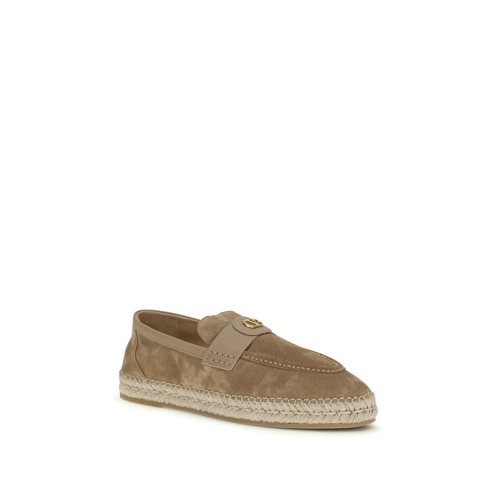Beige Calf Leather Bos Taurus Espadrilles - TIZZIL