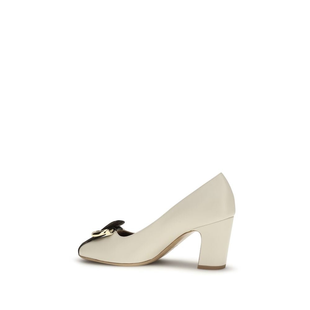 Beige Calf Leather Bos Taurus High Heel Pumps - TIZZIL