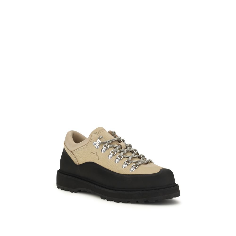 Beige Calf Leather Bos Taurus Lace - Up Boots - TIZZIL