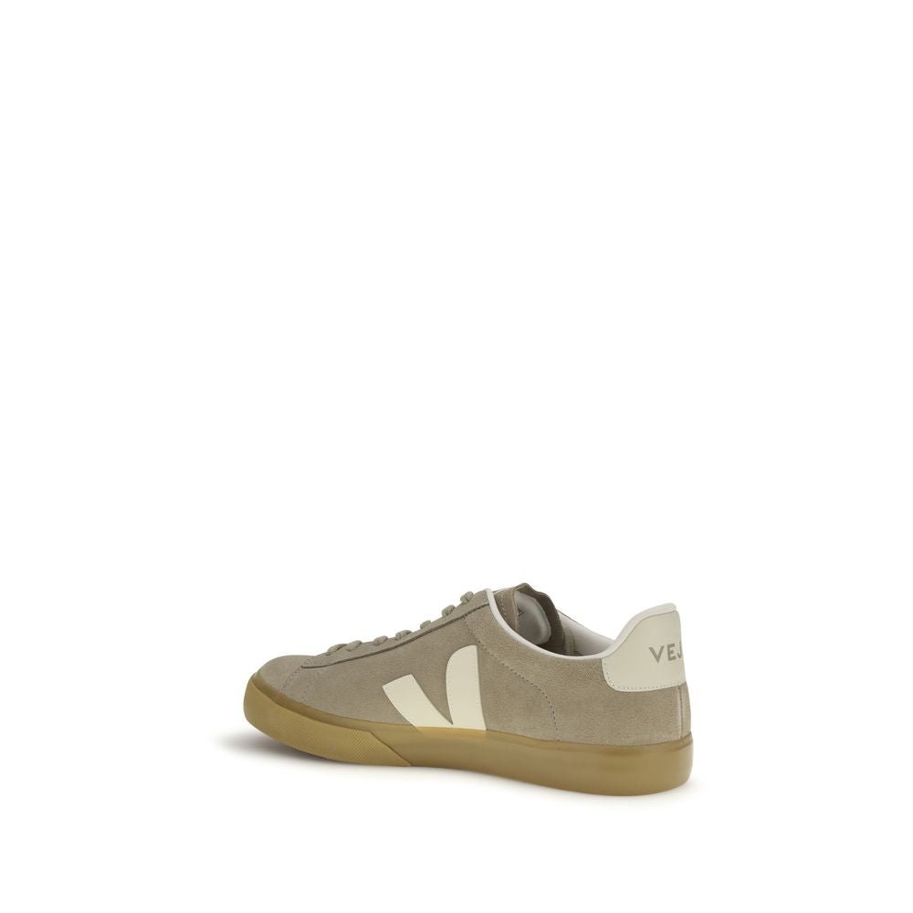 Beige Calf Leather Bos Taurus Low Top Sneakers - TIZZIL