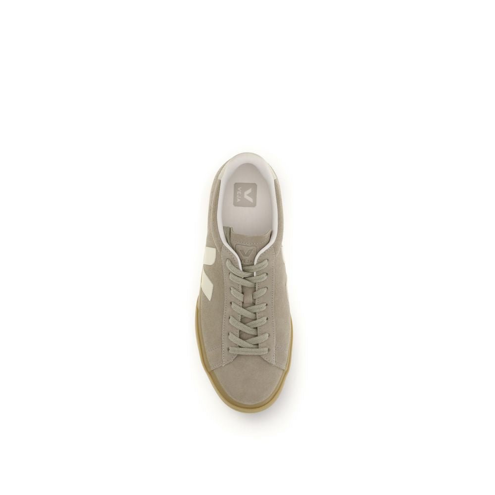Beige Calf Leather Bos Taurus Low Top Sneakers - TIZZIL