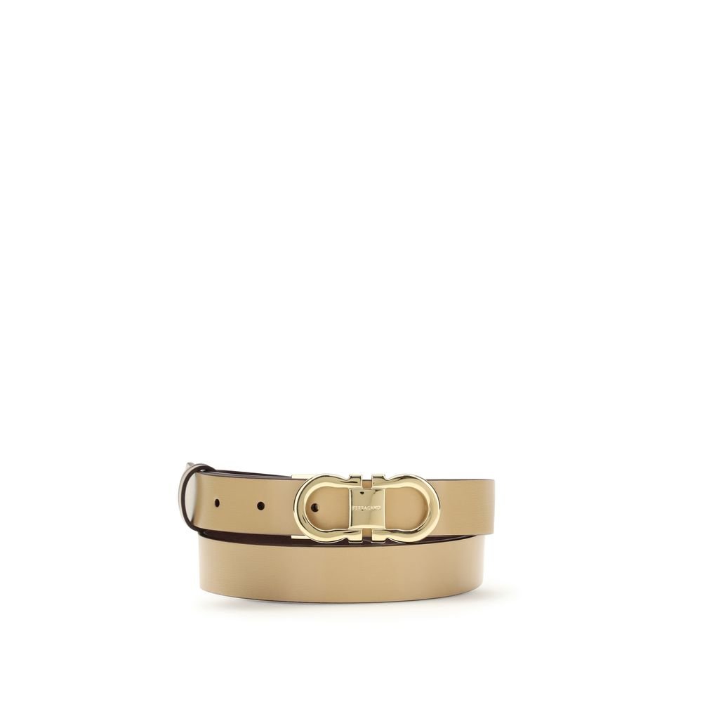 Beige Calf Leather Bos Taurus Regular Belt - TIZZIL