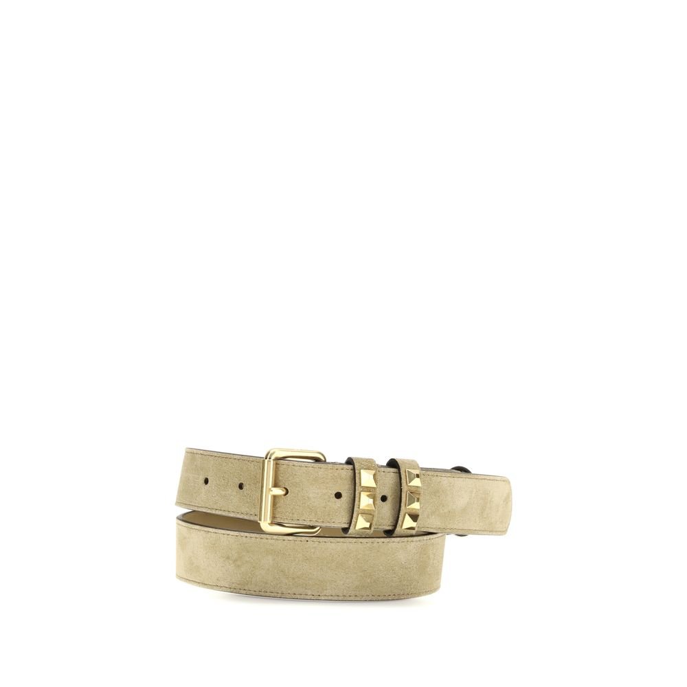 Beige Calf Leather Bos Taurus Regular Belt - TIZZIL