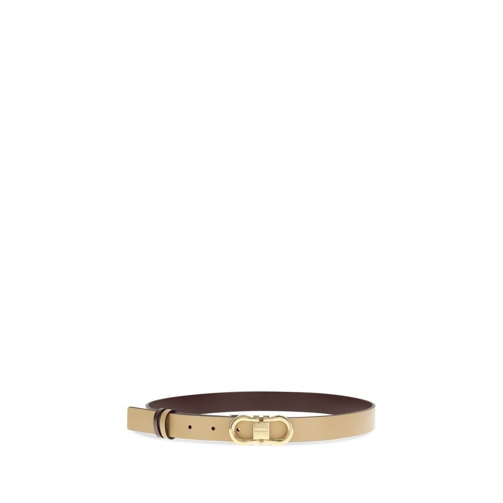 Beige Calf Leather Bos Taurus Regular Belt - TIZZIL
