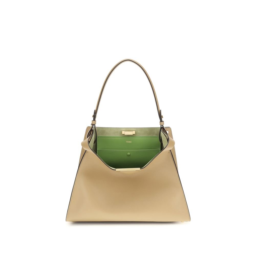 Beige Calf Leather Bos Taurus Shoulder Bag - TIZZIL