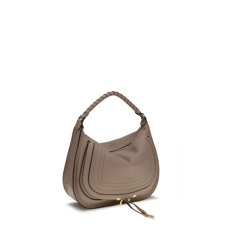 Beige Calf Leather Bos Taurus Shoulder Bag - TIZZIL
