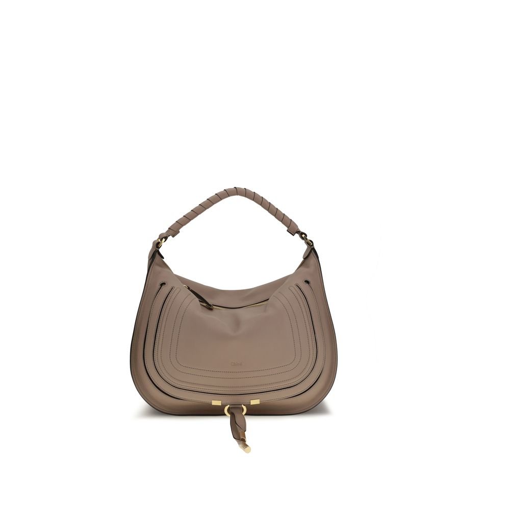Beige Calf Leather Bos Taurus Shoulder Bag - TIZZIL