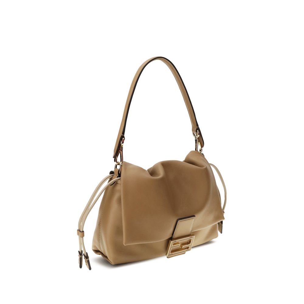 Beige Calf Leather Bos Taurus Shoulder Bag - TIZZIL