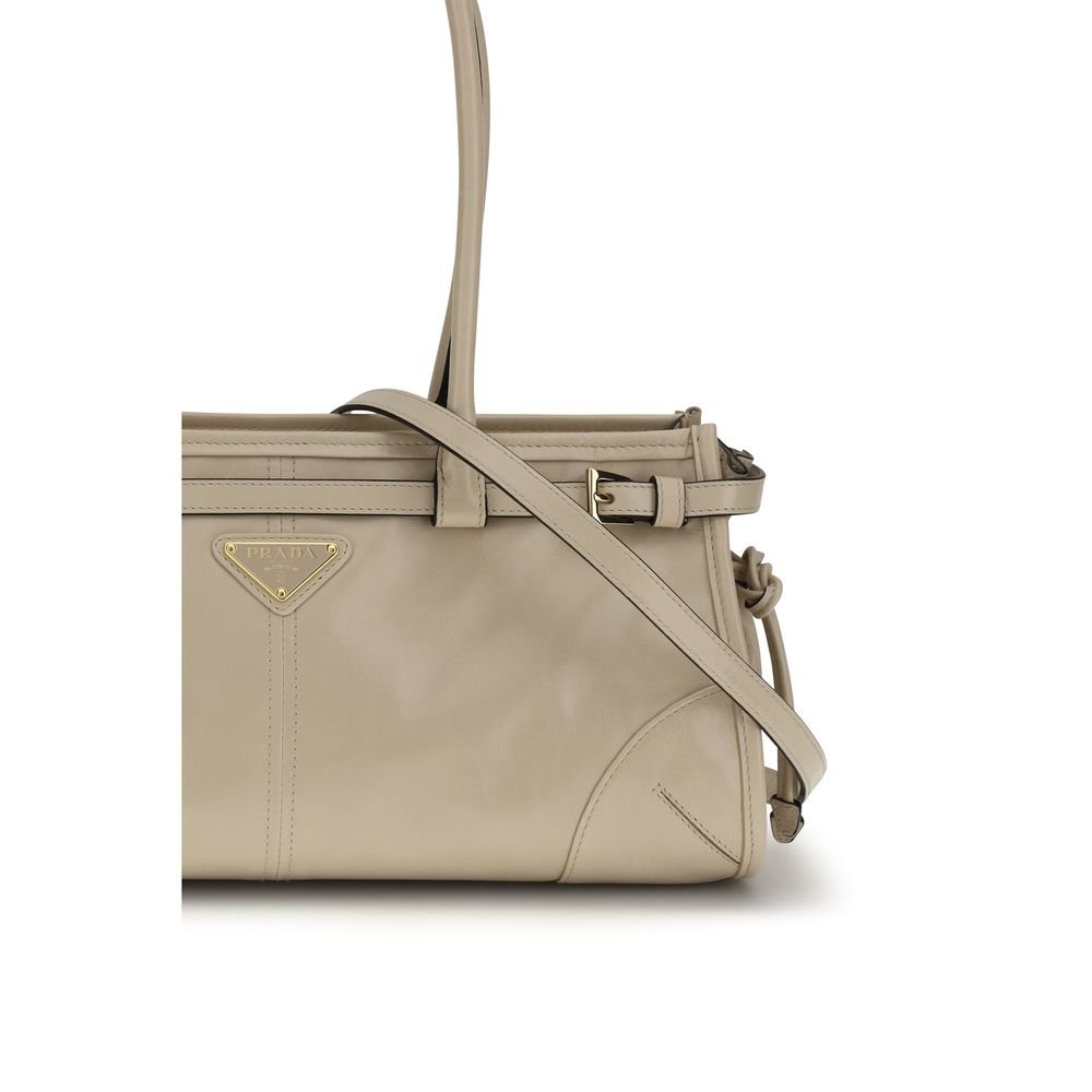 Beige Calf Leather Bos Taurus Shoulder Bag - TIZZIL