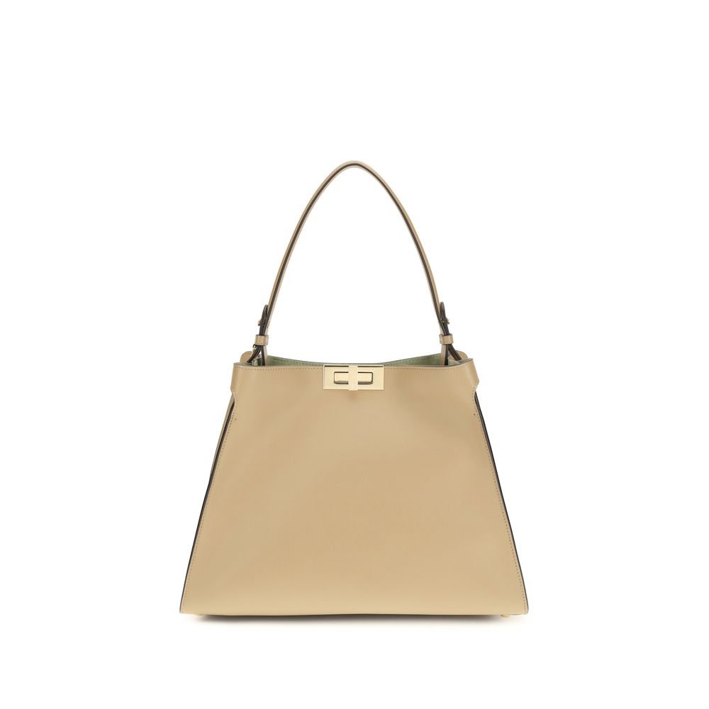 Beige Calf Leather Bos Taurus Shoulder Bag - TIZZIL