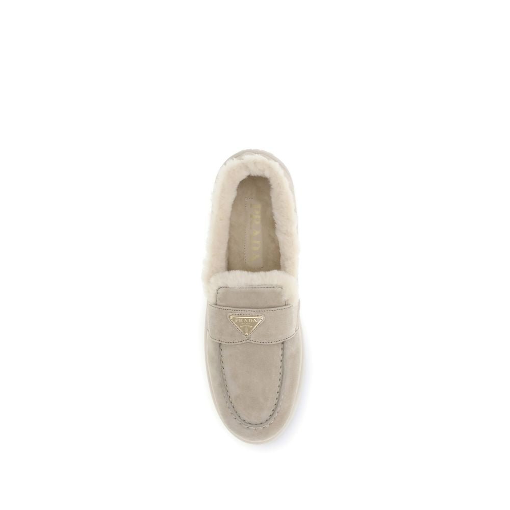 Beige Calf Leather Bos Taurus Slip - On Loafers - TIZZIL