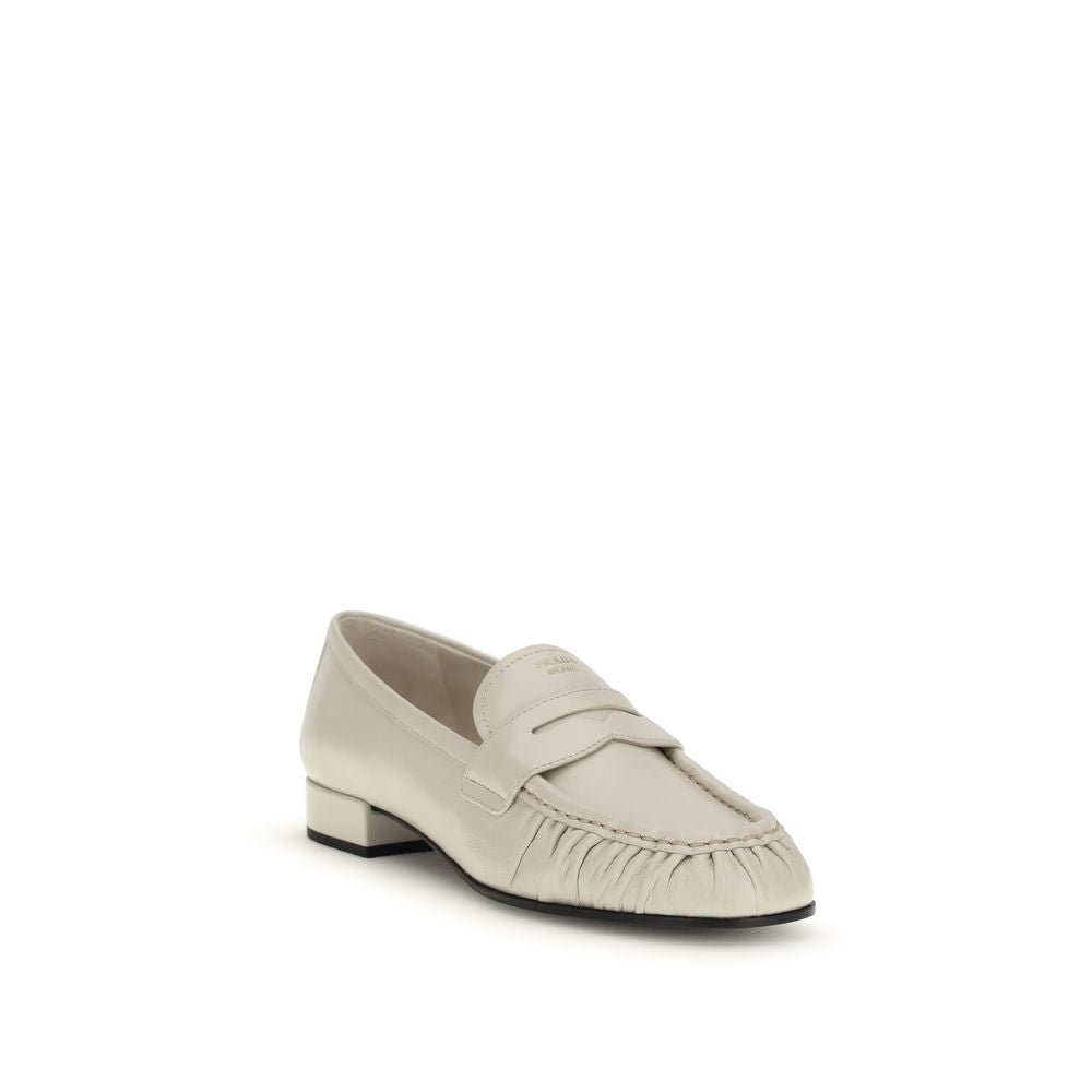 Beige Calf Leather Bos Taurus Slip - On Loafers - TIZZIL