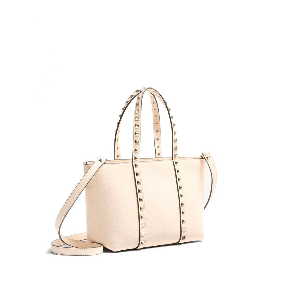 Beige Calfskin Tote Bag - TIZZIL