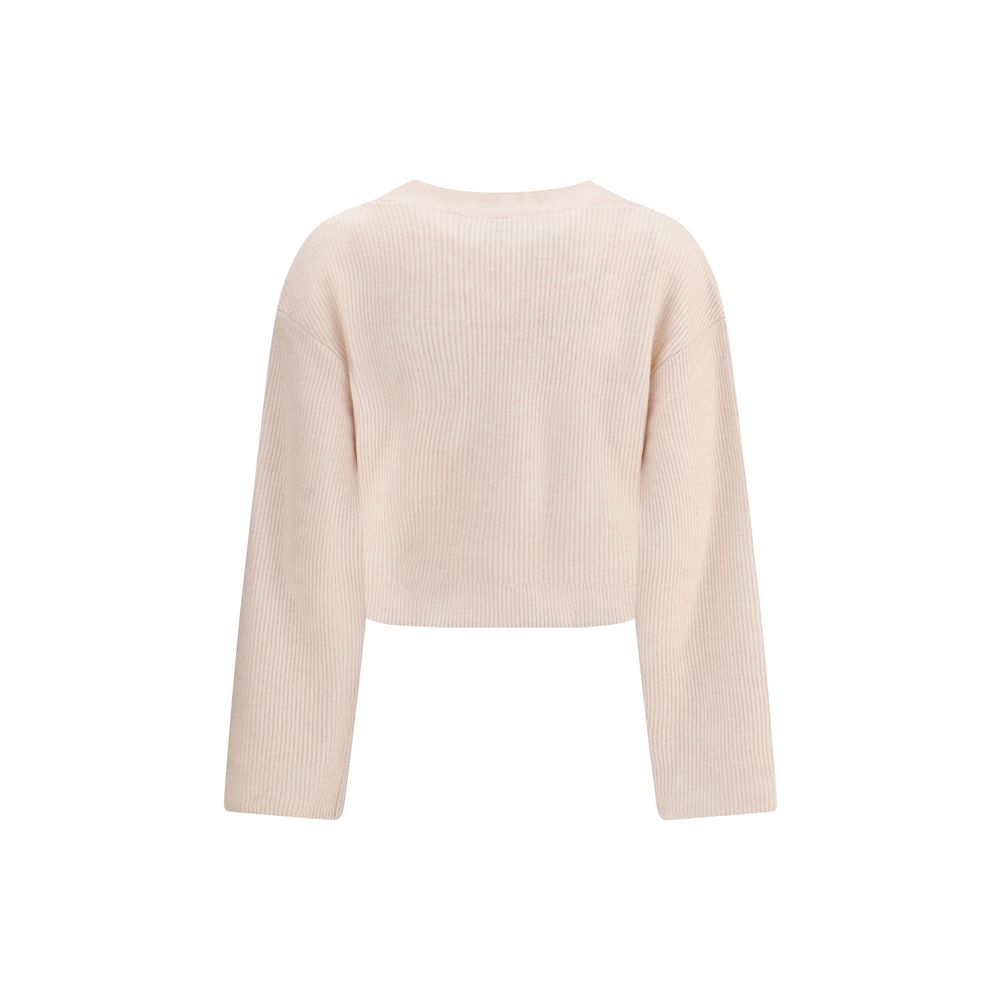 Beige Cashmere Cardigan - TIZZIL