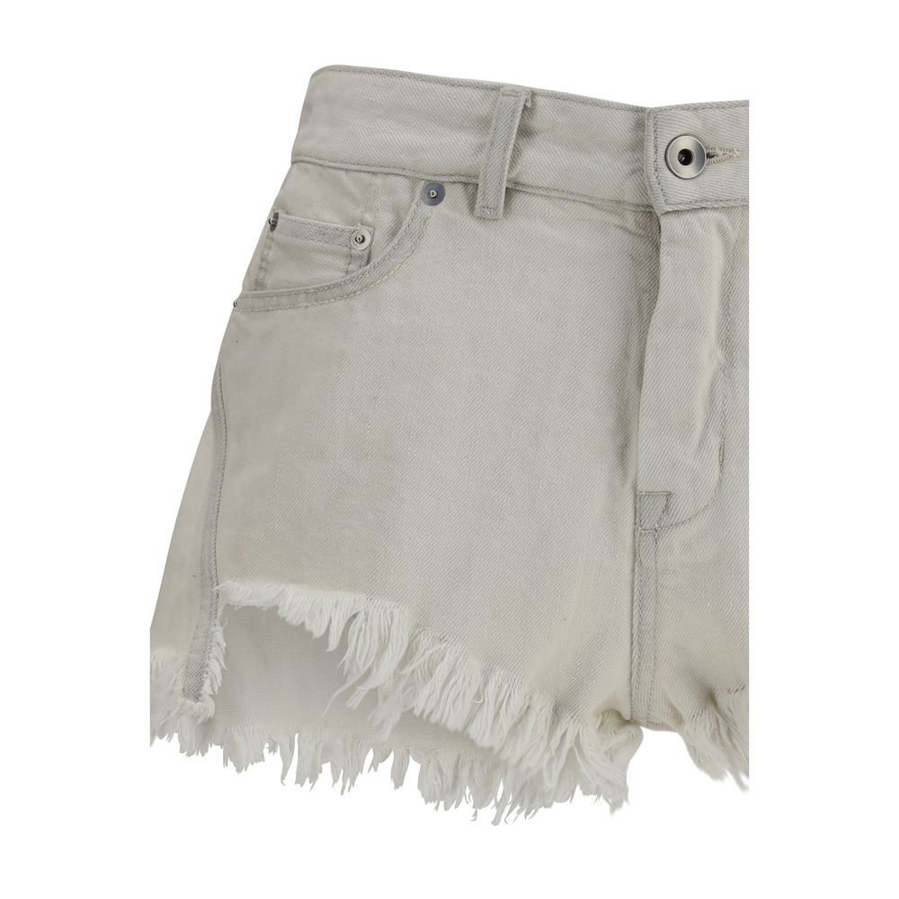 Beige Cotton Bermuda Shorts - TIZZIL