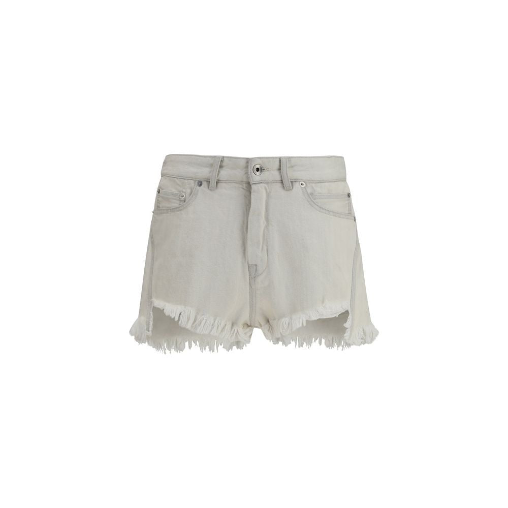 Beige Cotton Bermuda Shorts - TIZZIL