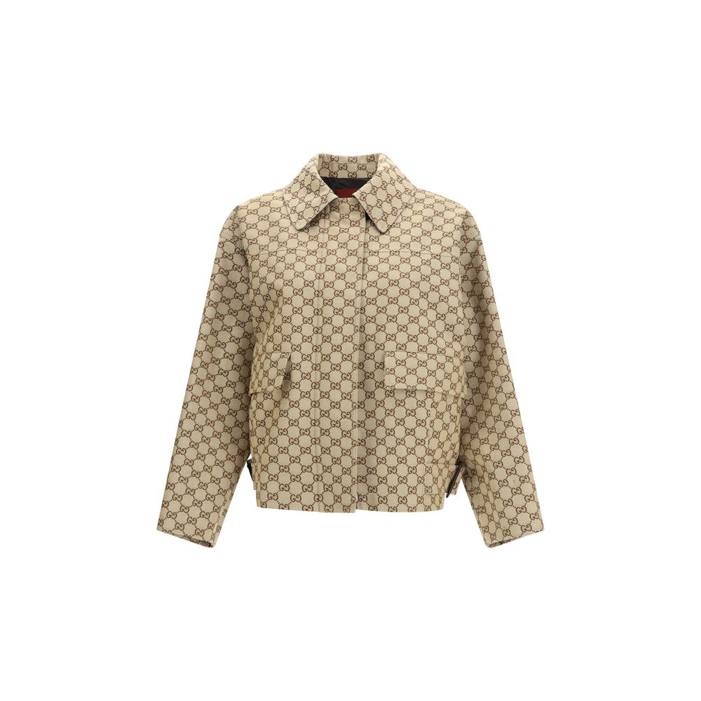 Beige Cotton Bomber - TIZZIL