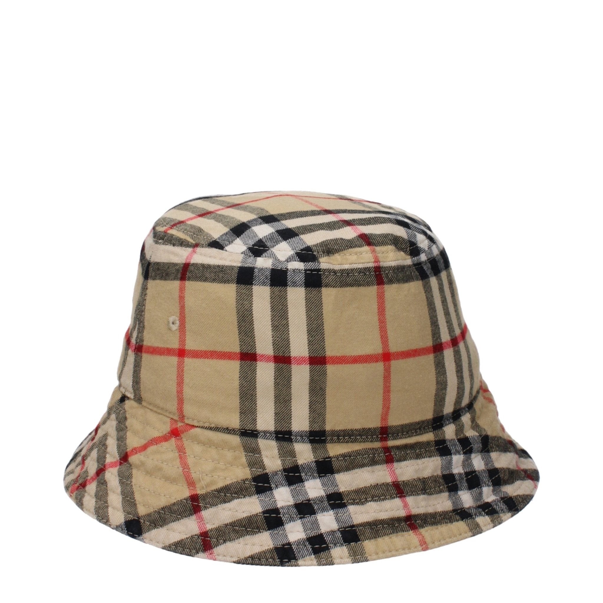Beige Cotton Bucket Hat - TIZZIL
