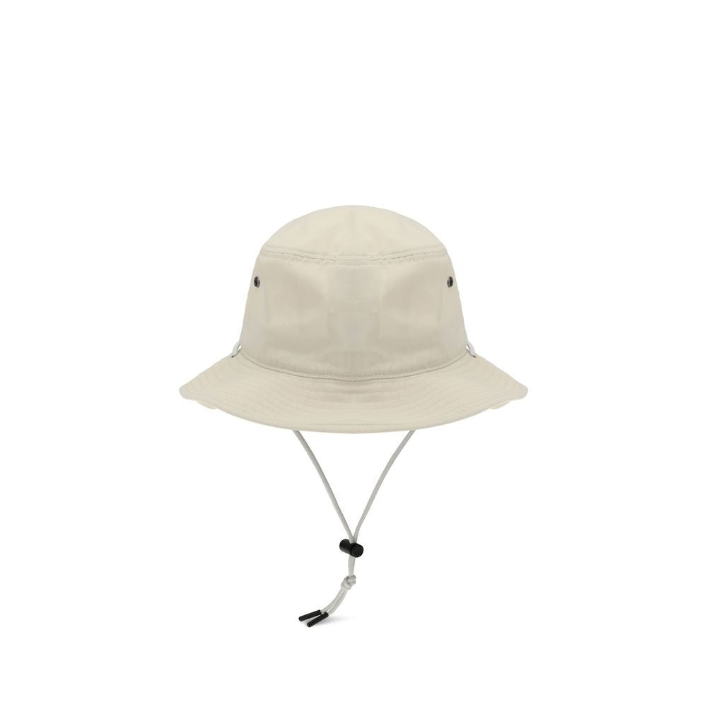 Beige Cotton Bucket Hat - TIZZIL