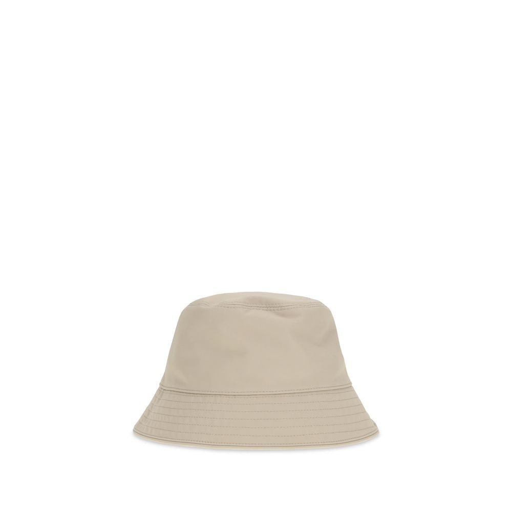 Beige Cotton Bucket Hat - TIZZIL