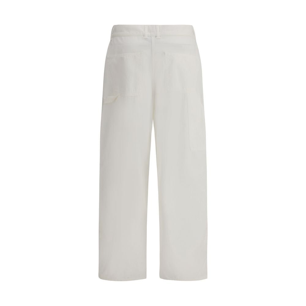 Beige Cotton Cargo Pants - TIZZIL