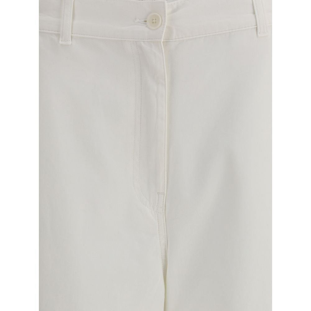 Beige Cotton Cargo Pants - TIZZIL