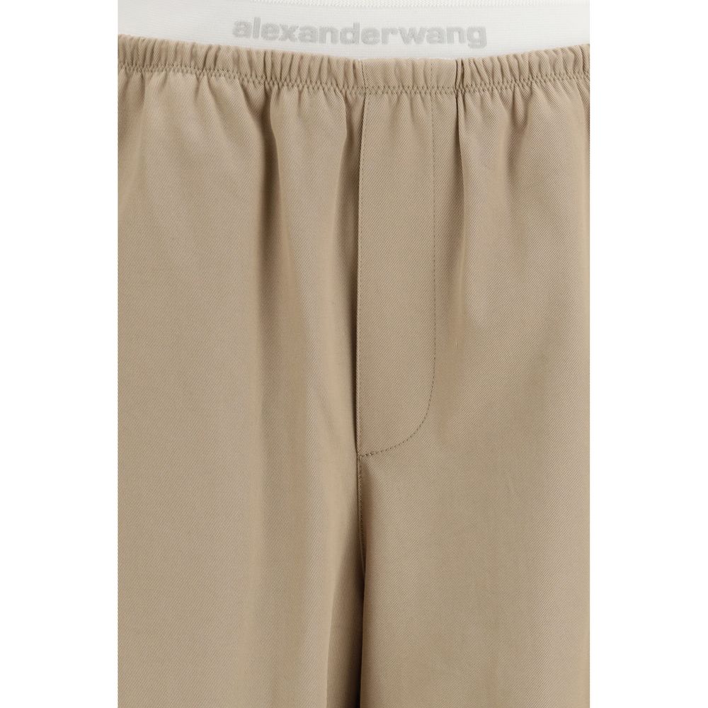 Beige Cotton Casual Pants - TIZZIL