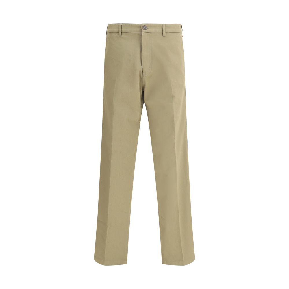 Beige Cotton Chino Pants - TIZZIL
