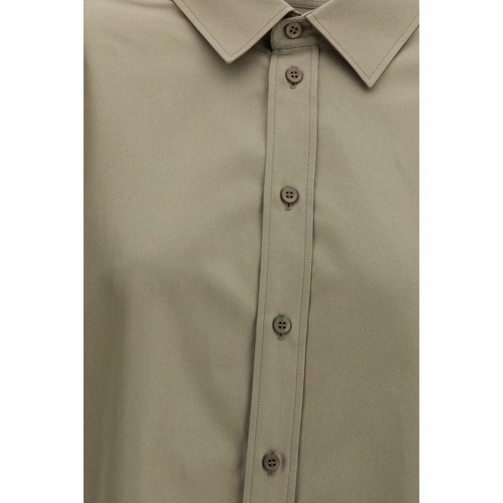 Beige Cotton Dress Shirt - TIZZIL