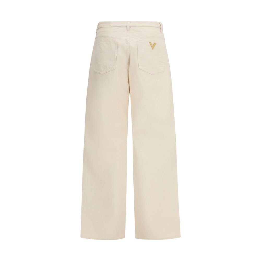 Beige Cotton Jeans Denim - TIZZIL
