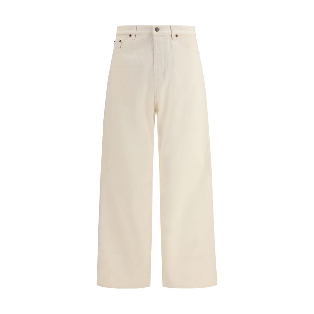 Beige Cotton Jeans Denim - TIZZIL