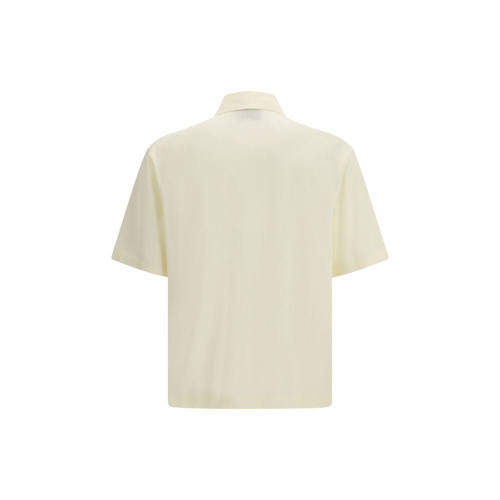 Beige Cotton Polo Shirt - TIZZIL