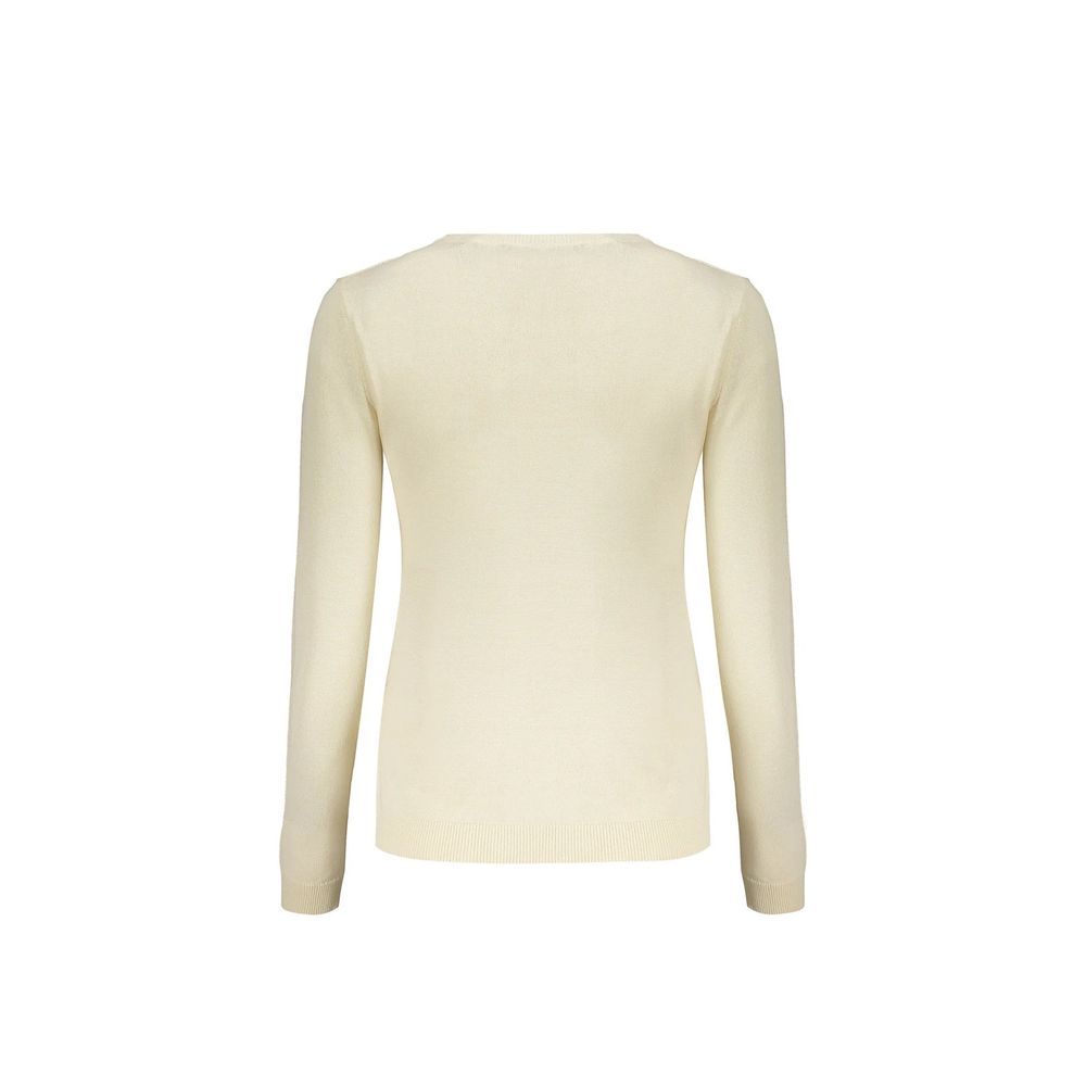 Beige Cotton Sweater - TIZZIL