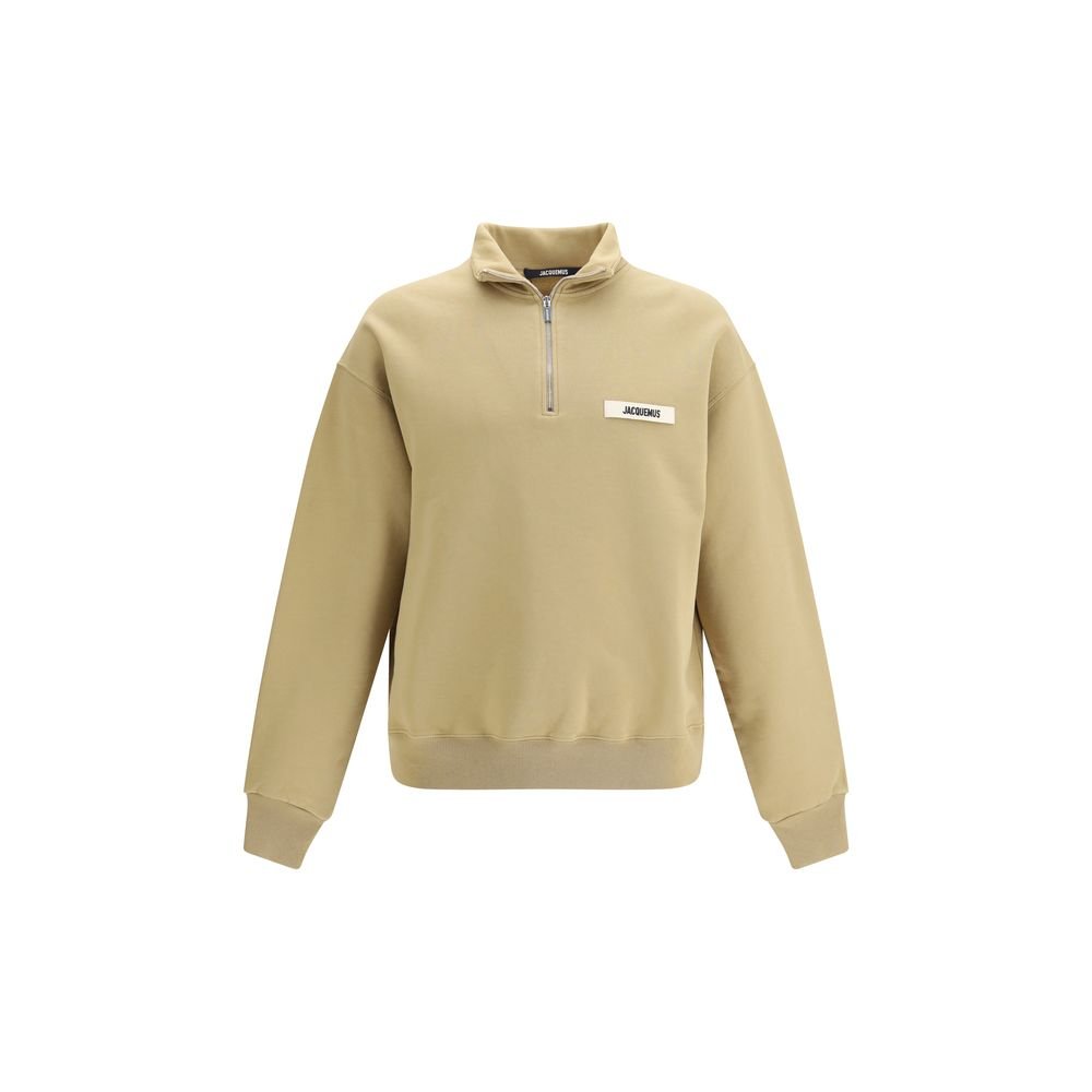 Beige Cotton Sweatshirt - TIZZIL
