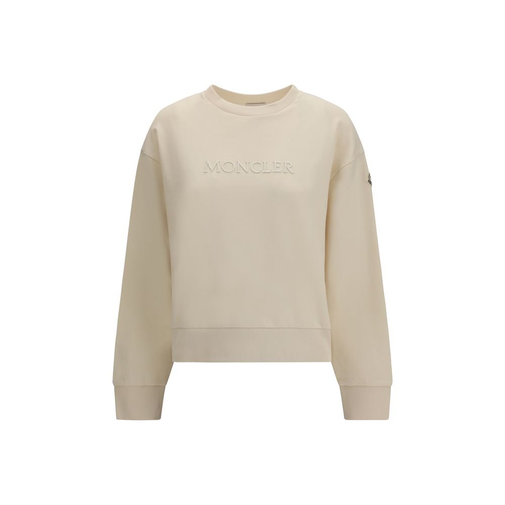 Beige Cotton Sweatshirt - TIZZIL
