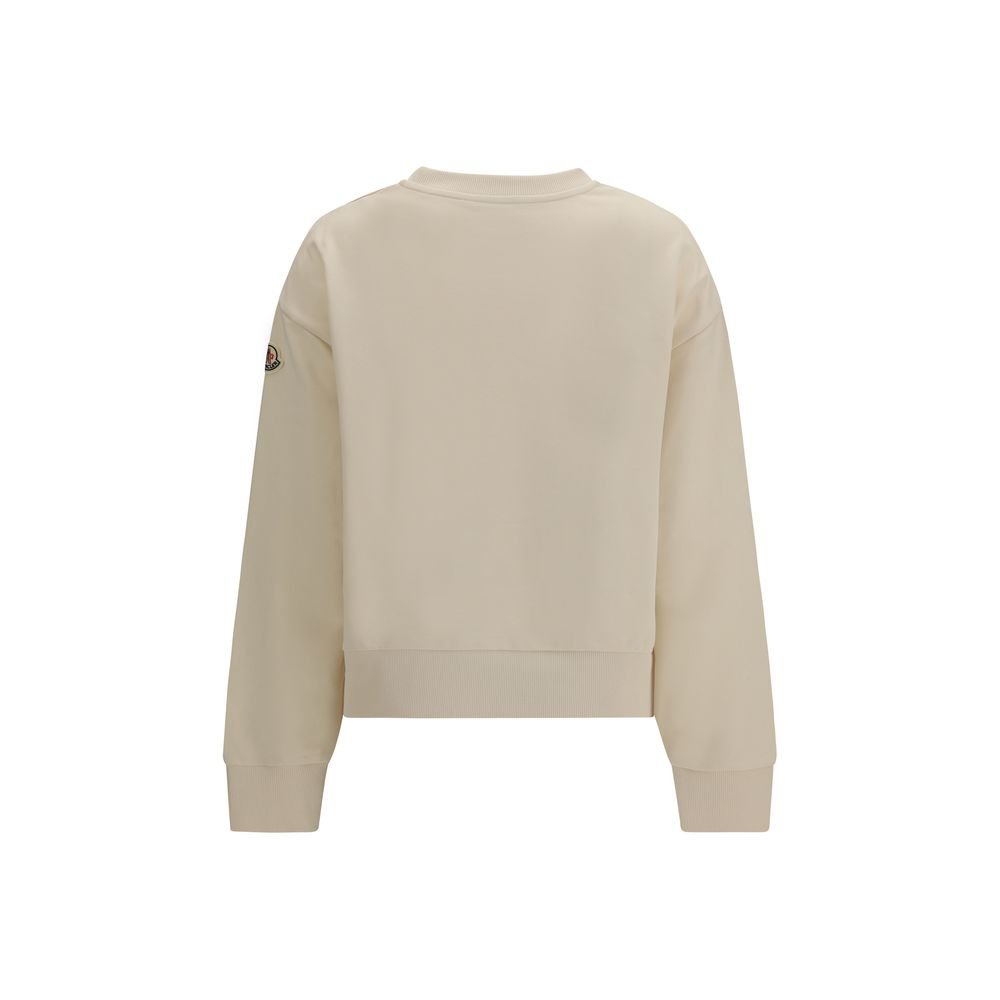 Beige Cotton Sweatshirt - TIZZIL