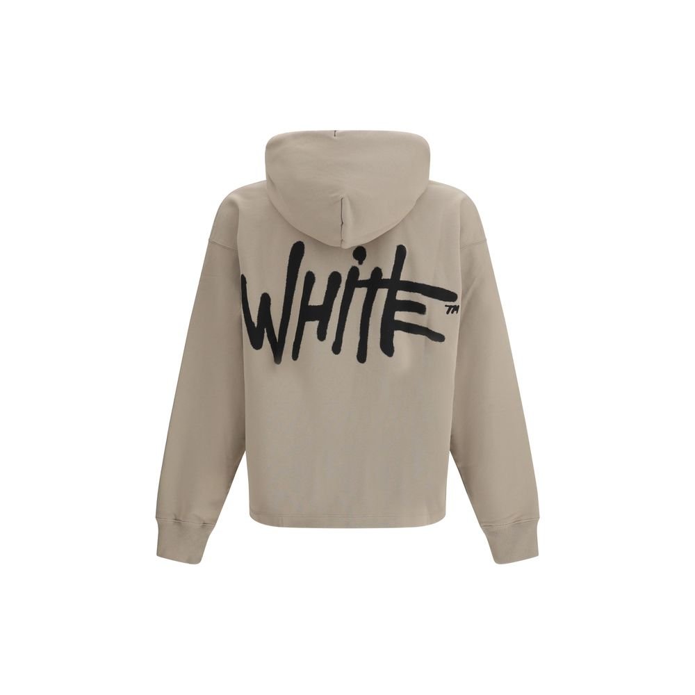 Beige Cotton Sweatshirt - TIZZIL
