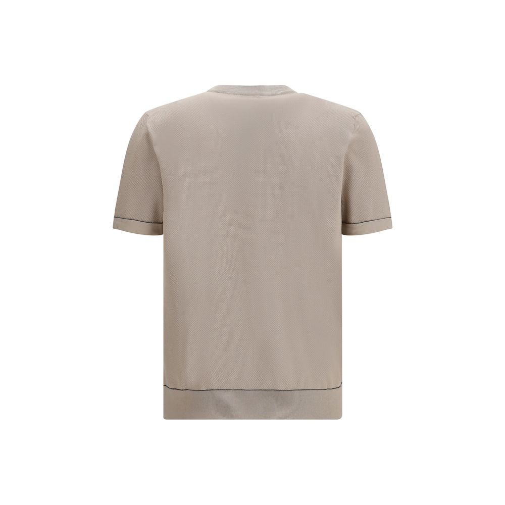 Beige Cotton T-Shirt - TIZZIL