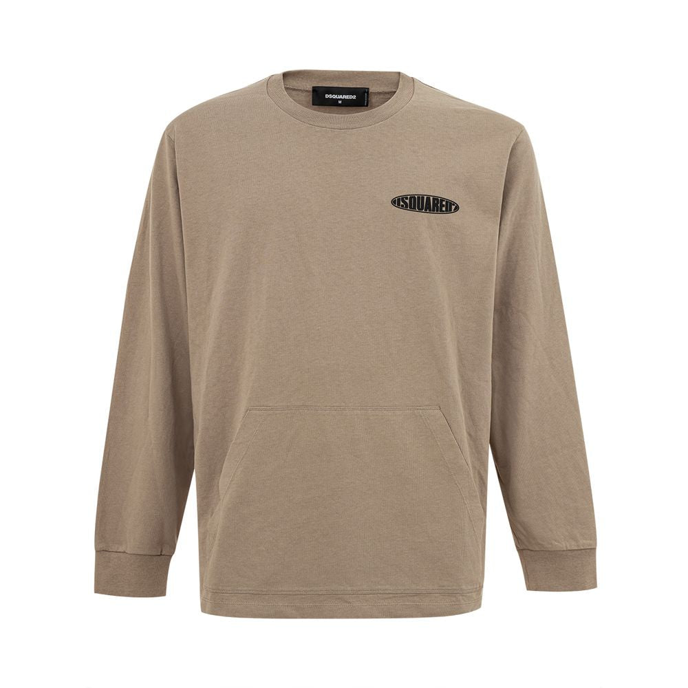 Beige Cotton T-Shirt - TIZZIL