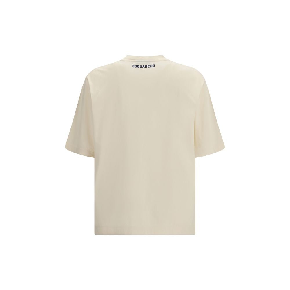 Beige Cotton T-Shirt - TIZZIL