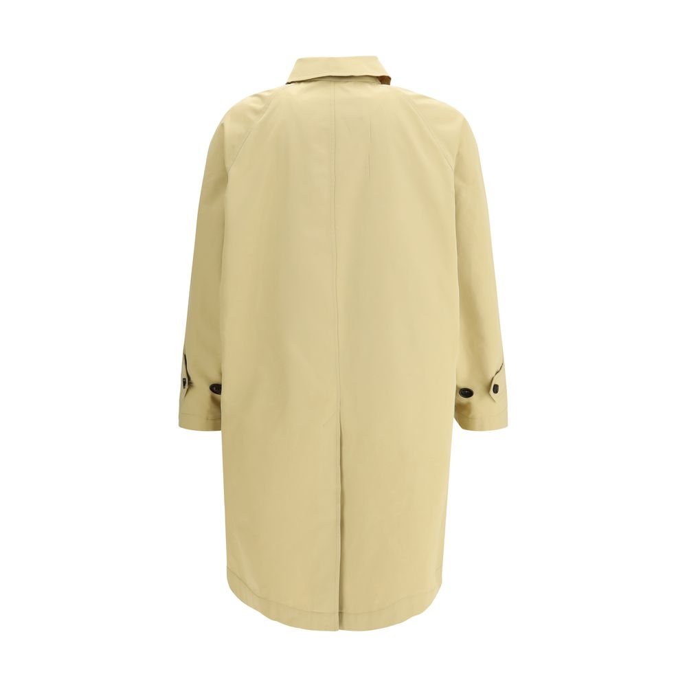 Beige Cotton Trench Coat - TIZZIL