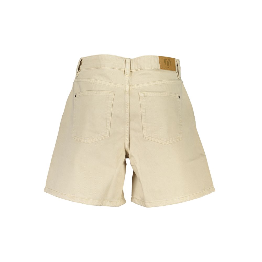 Beige Cotton Women Short - TIZZIL
