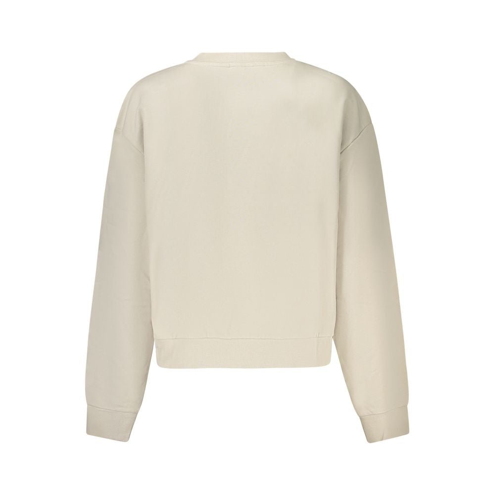 Beige Cotton Women Sweatshirt - TIZZIL
